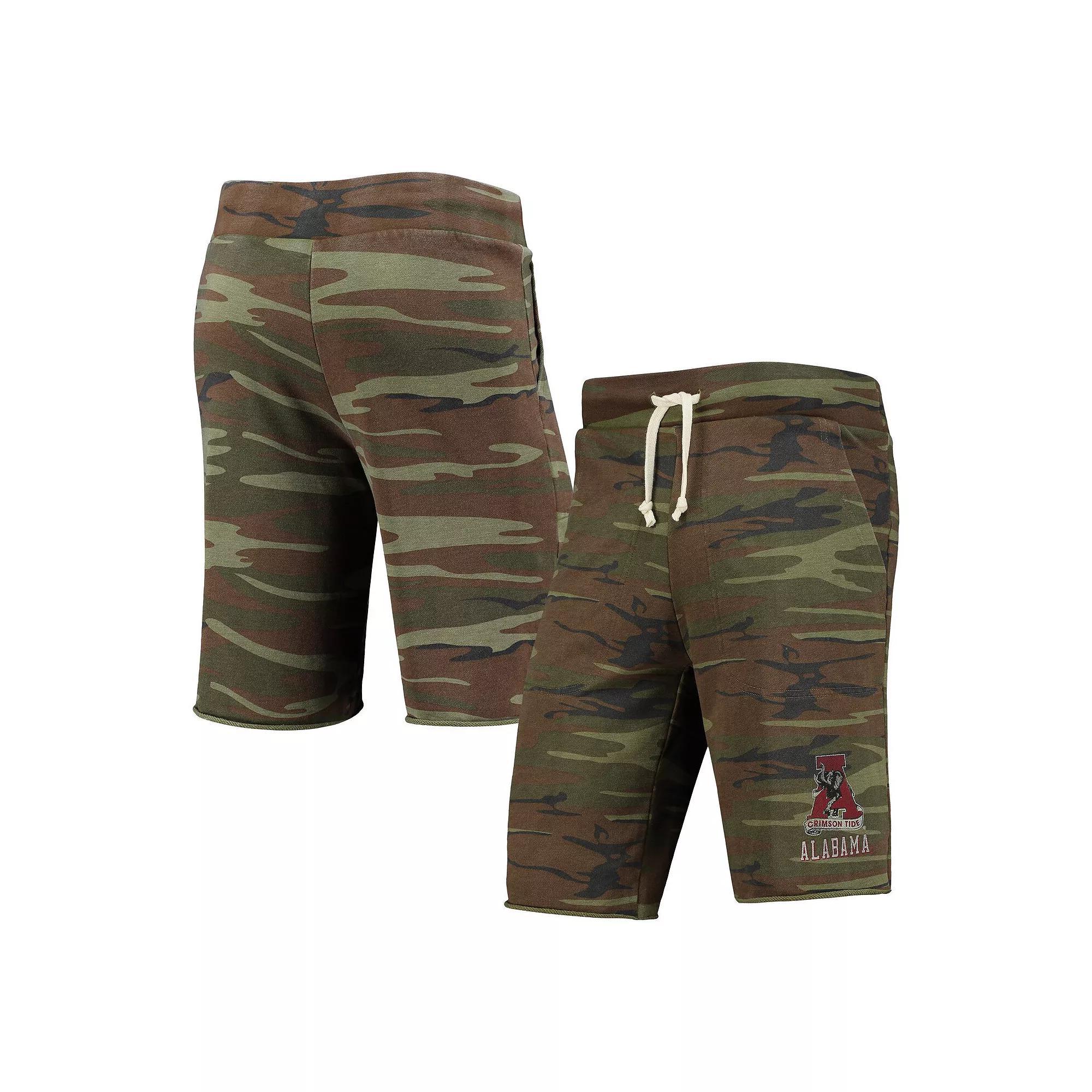 Men's Camo Alternative Apparel Alabama Crimson Tide Victory Lounge Shorts, Size: Small, Green Product Image