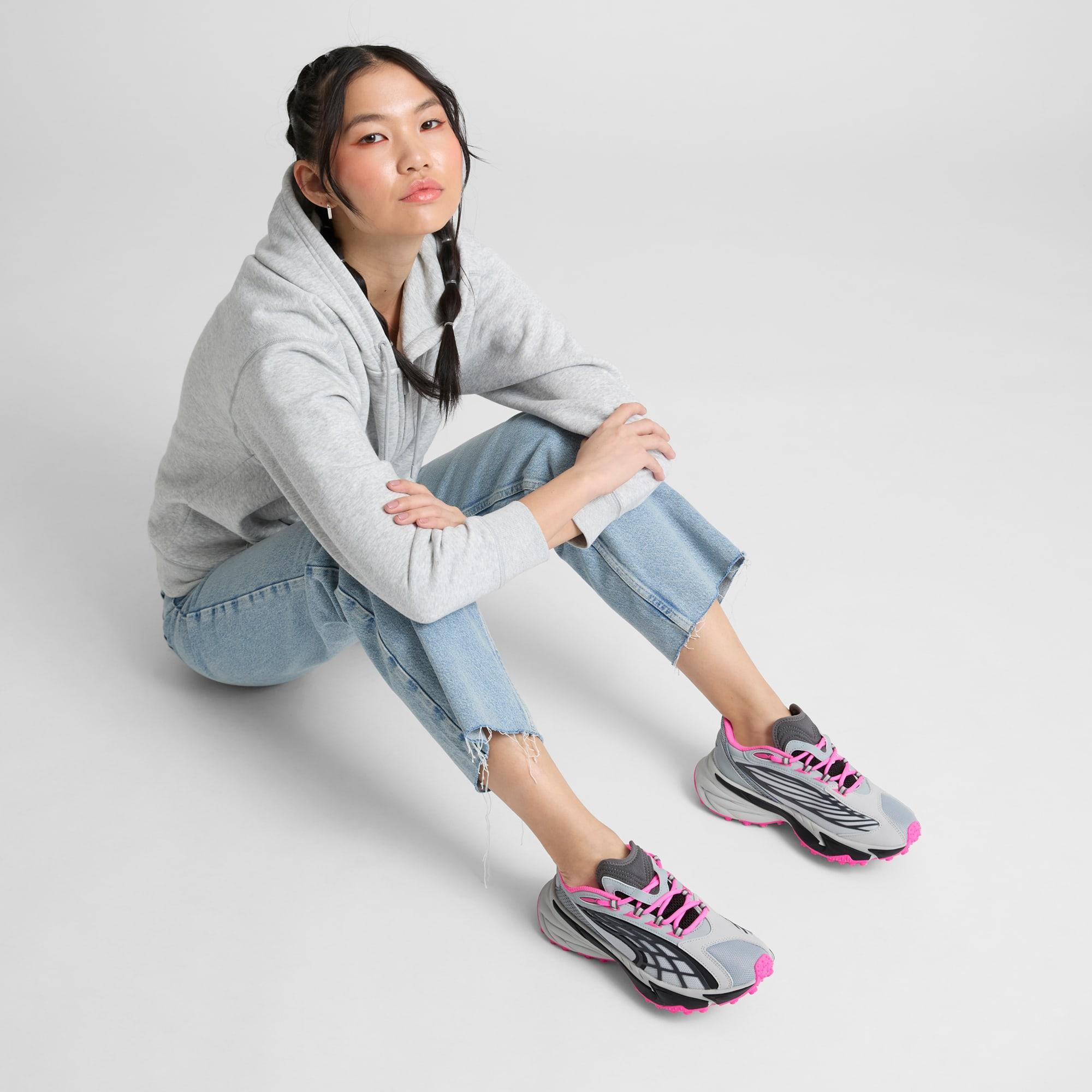 PUMA Spirex Sporty Women's Running Sneakers in Cool Mid Grey/Cool Dark Grey/Poison Pink Product Image