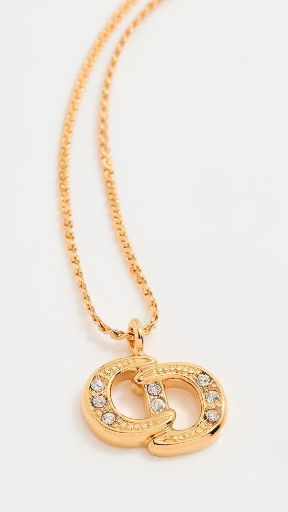 What Goes Around Comes Around Dior Gold Crystal CD Necklace | Shopbop Product Image