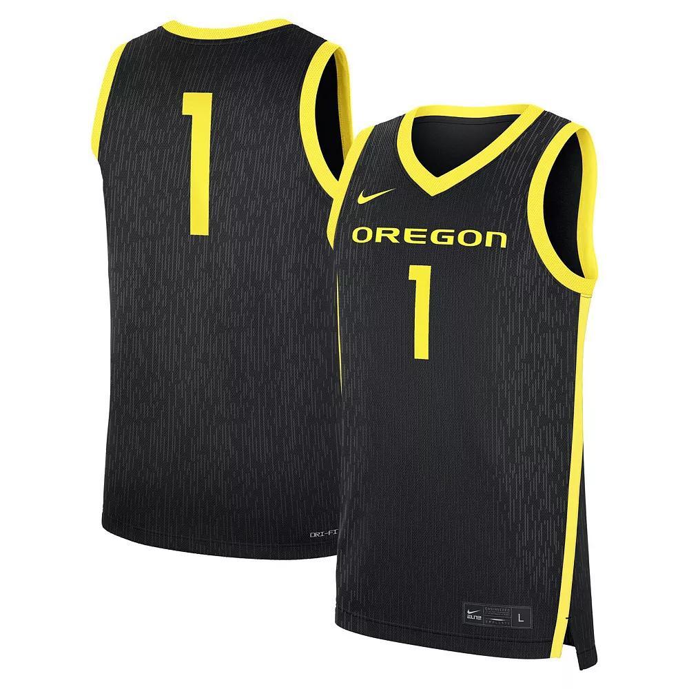 Men's Nike #1 Black Oregon Ducks Alternate Replica Jersey,  Product Image