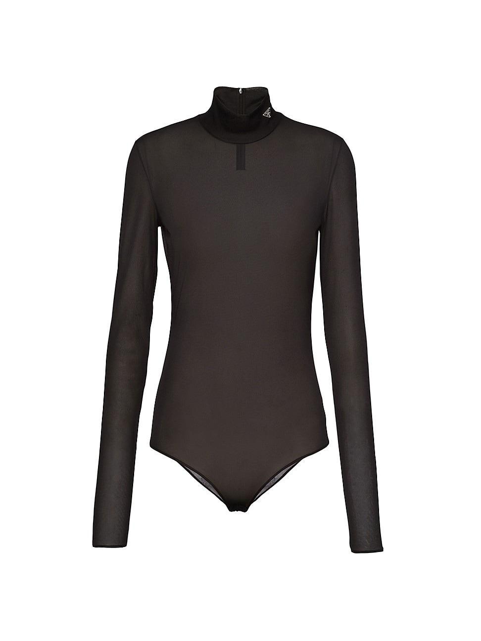 Mock-Neck Jersey Bodysuit Product Image