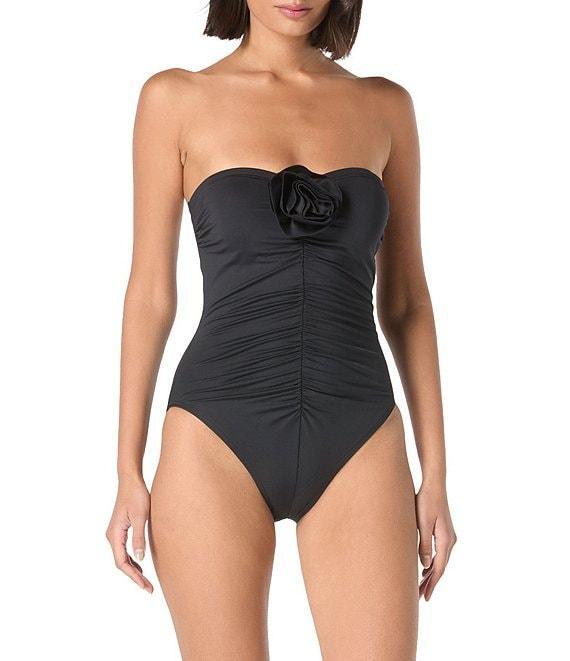 kate spade new york Solid Sweetheart Rosette One Piece Swimsuit Product Image