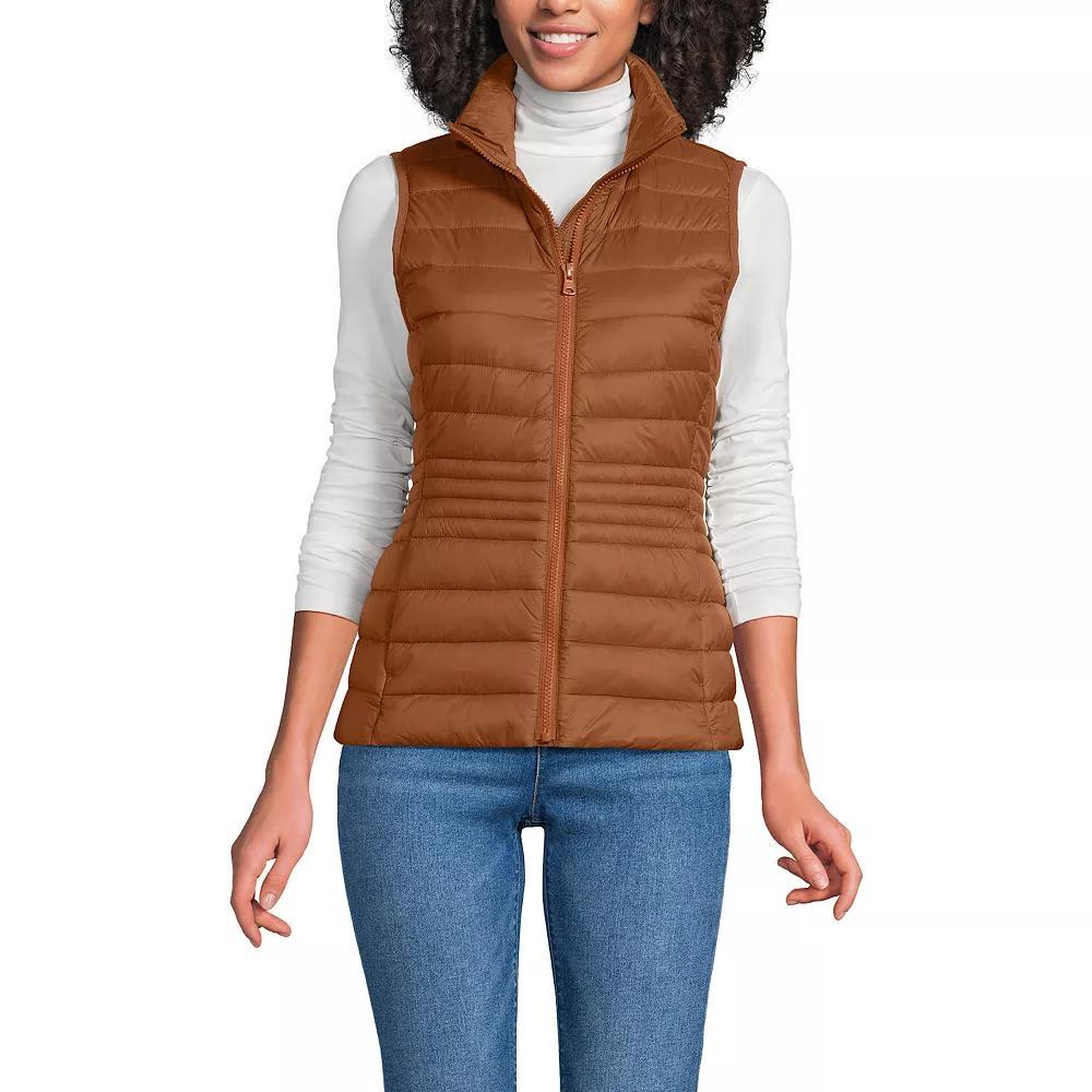 Women's Lands' End Wanderweight Packable Down Vest,  Product Image