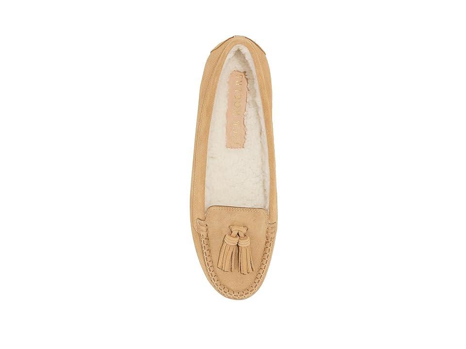 Jack Rogers Melnick Tassel Moccasin Suede Sherpa Lined (Sand) Women's Flat Shoes Product Image