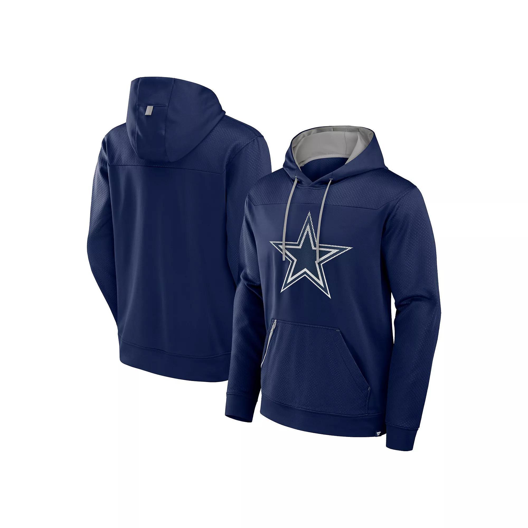 Men's Fanatics Navy Dallas Cowboys Defender Pullover Hoodie, Size: Medium, Blue Product Image
