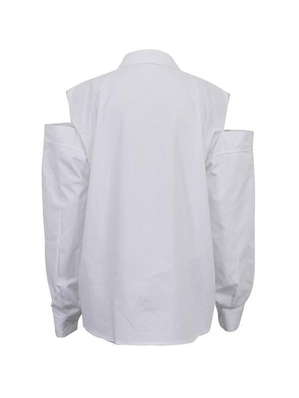 Off Shoulder Loose Long Sleeve Blouse Product Image