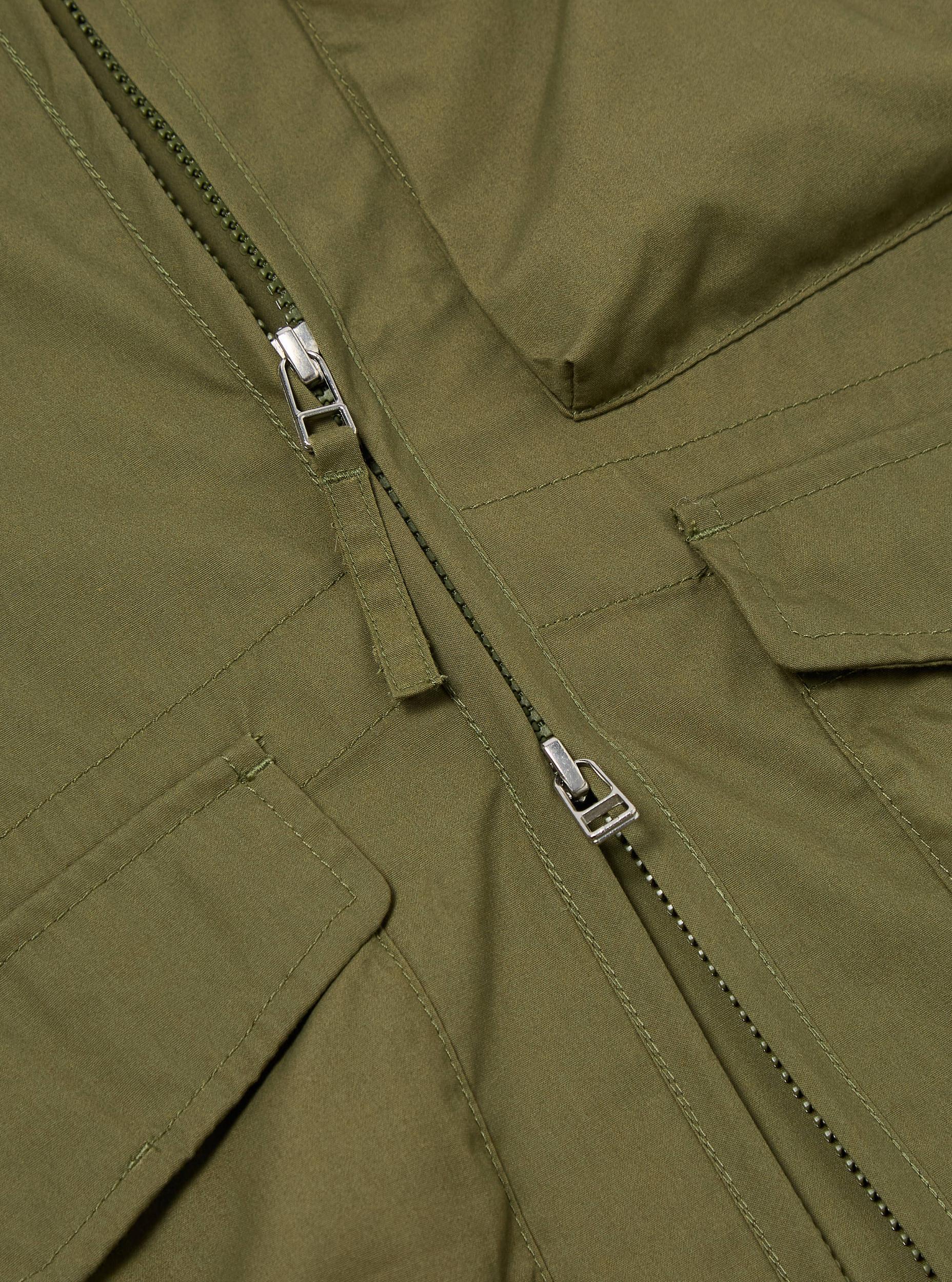 Olive Recycled Polytech Parachute Liner Gilet Product Image