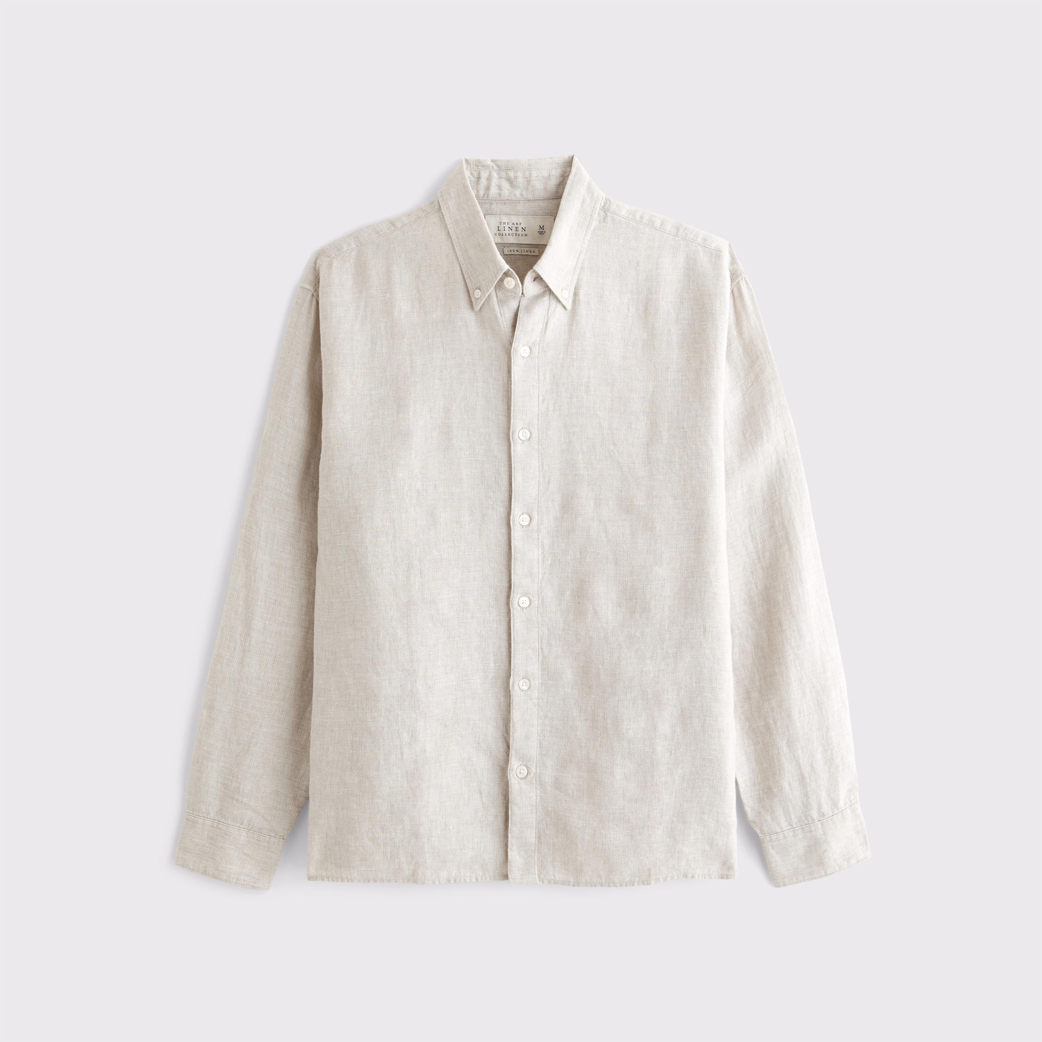 Linen Button-Up Shirt Product Image