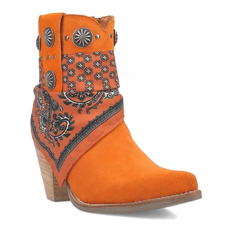 Women's Dingo Bandida Leather Western Ankle Boots,  Product Image