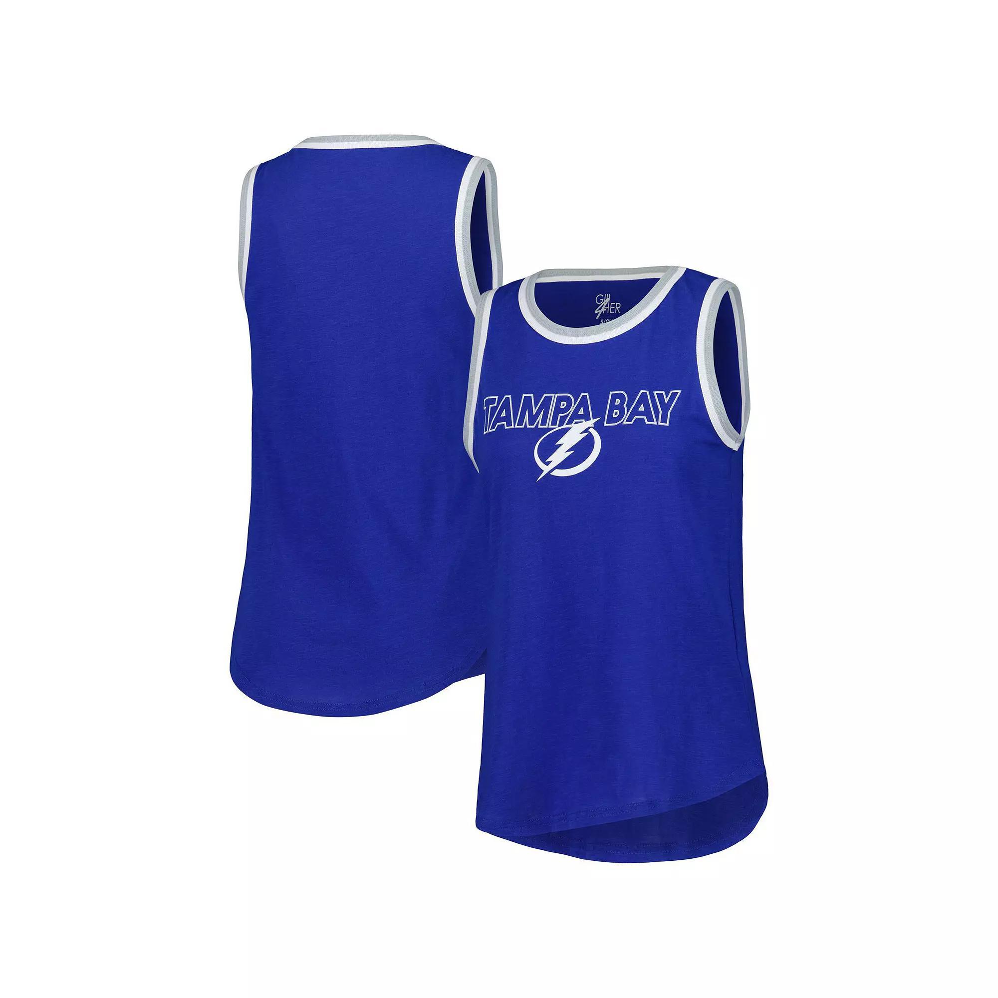 Women's G-III 4Her by Carl Banks Blue Tampa Bay Lightning Strategy Tank Top,  Product Image