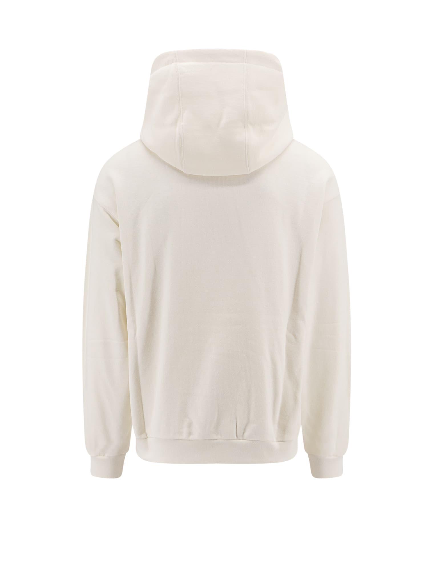 GUCCI Cotton Jersey Hooded Sweatshirt In White Product Image