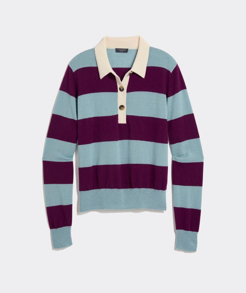 Cashmere Rugby Polo Sweater Product Image