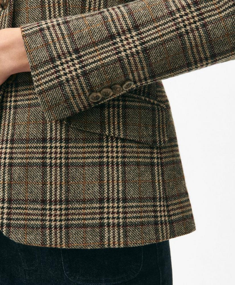 Peak Lapel Jacket in Glen Plaid Wool Product Image