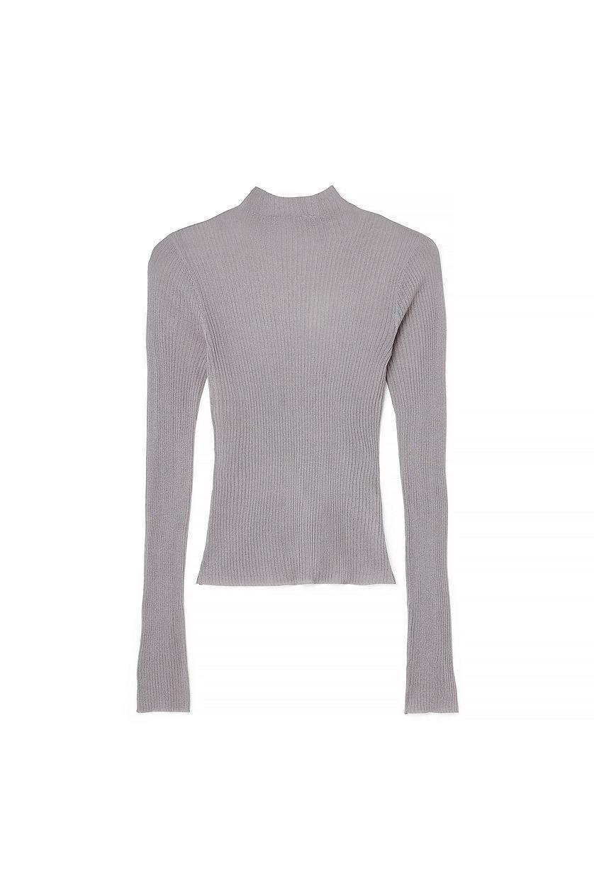 High Neck Fine Knitted Top Product Image