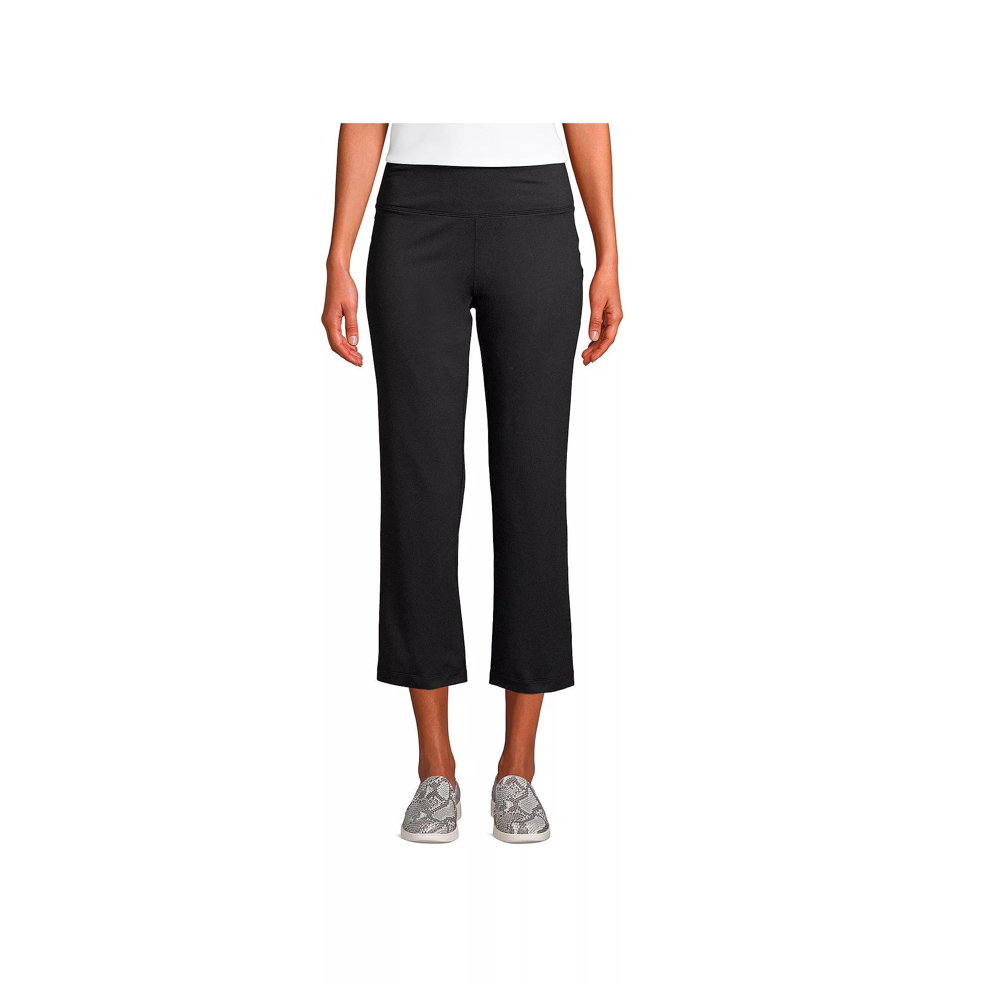 Women's Lands' End UPF 50 Active Capri Yoga Pants, Size: Small, Black Product Image