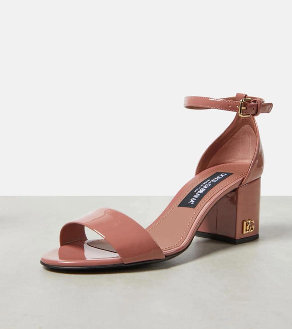 DOLCE & GABBANA Dg Sandalen Aus Lackleder In Pink Product Image