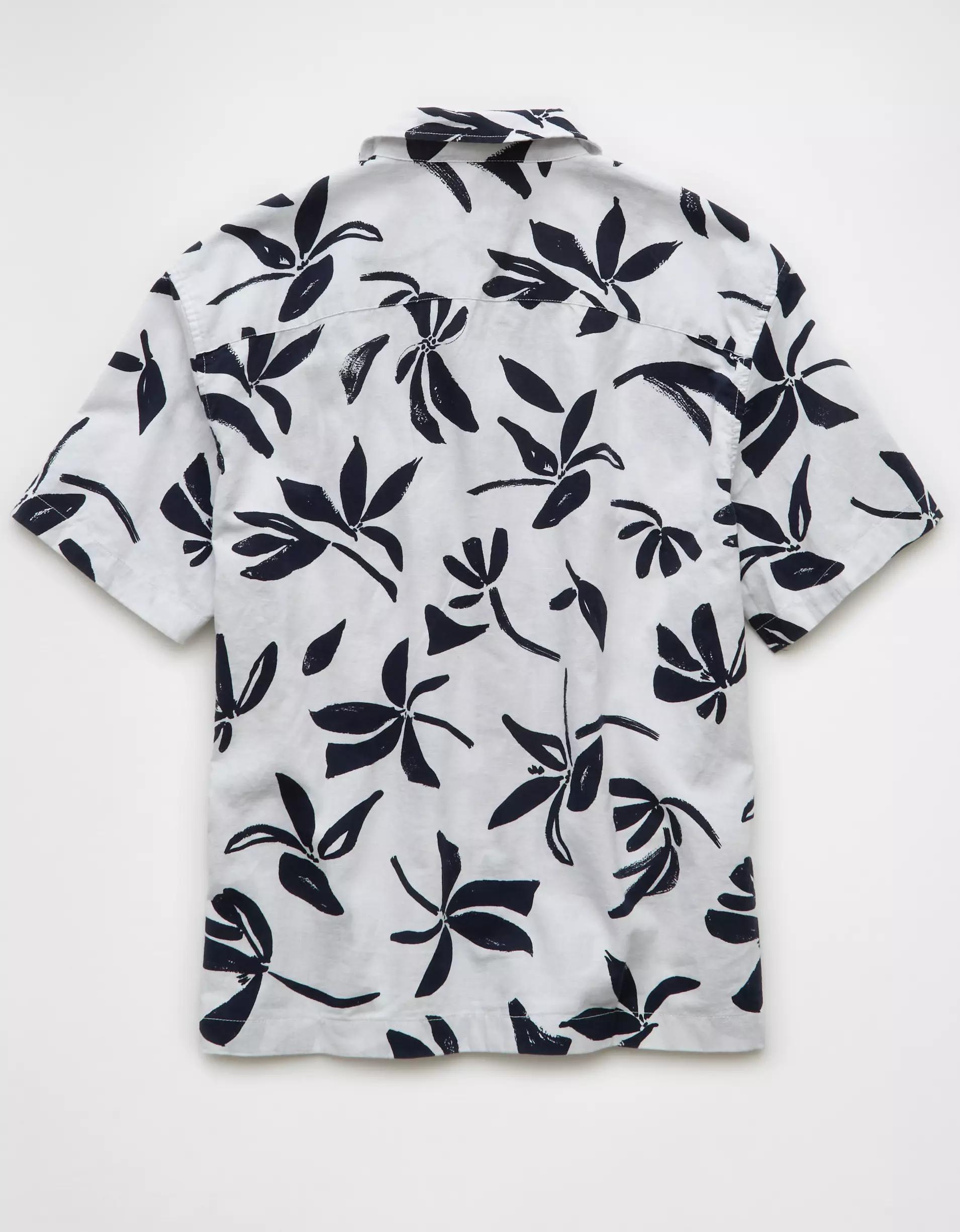 AE Poolside Floral Button-Up Shirt Product Image