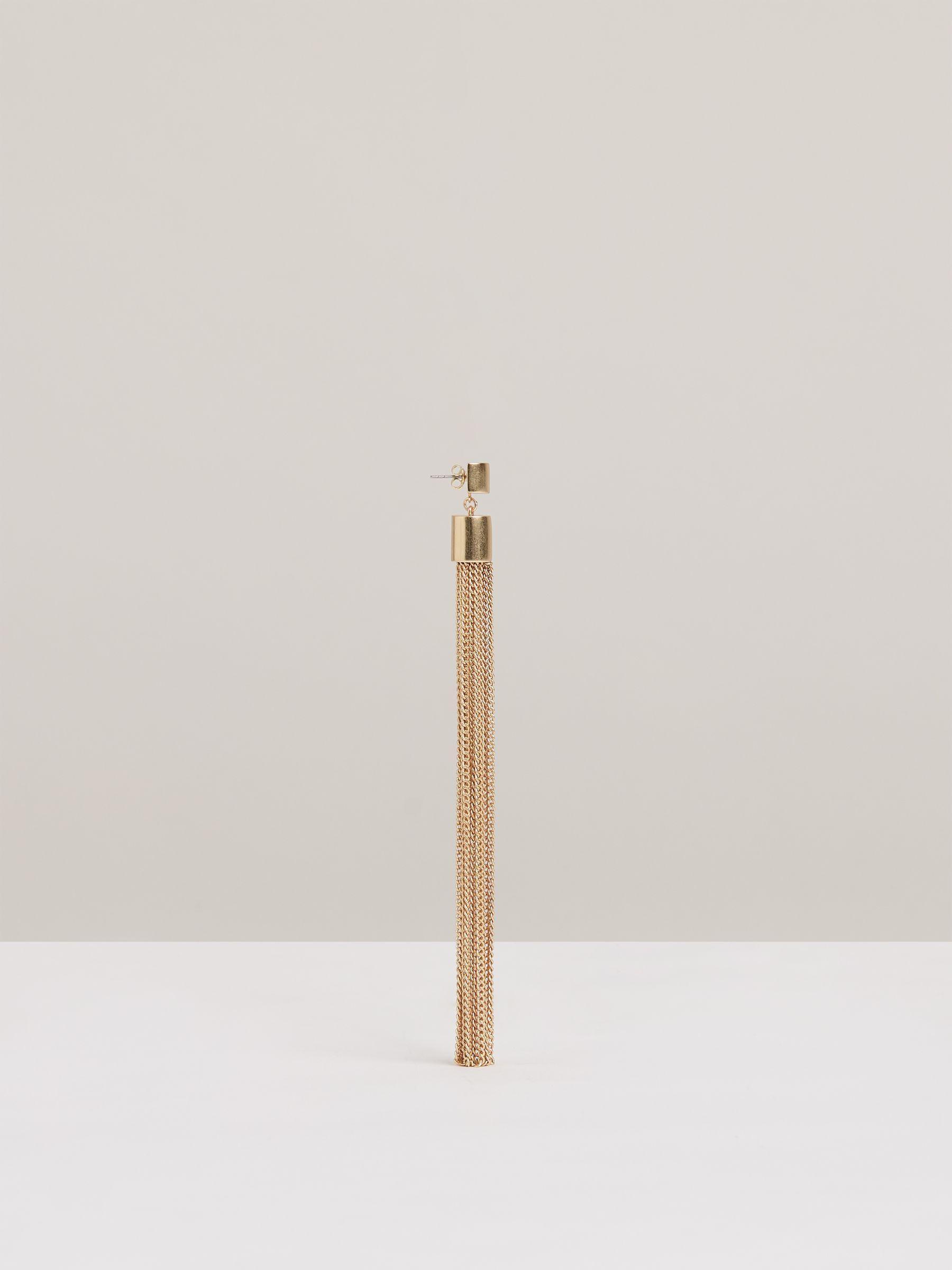 Tassel Drop Earrings in Gold Tone Product Image