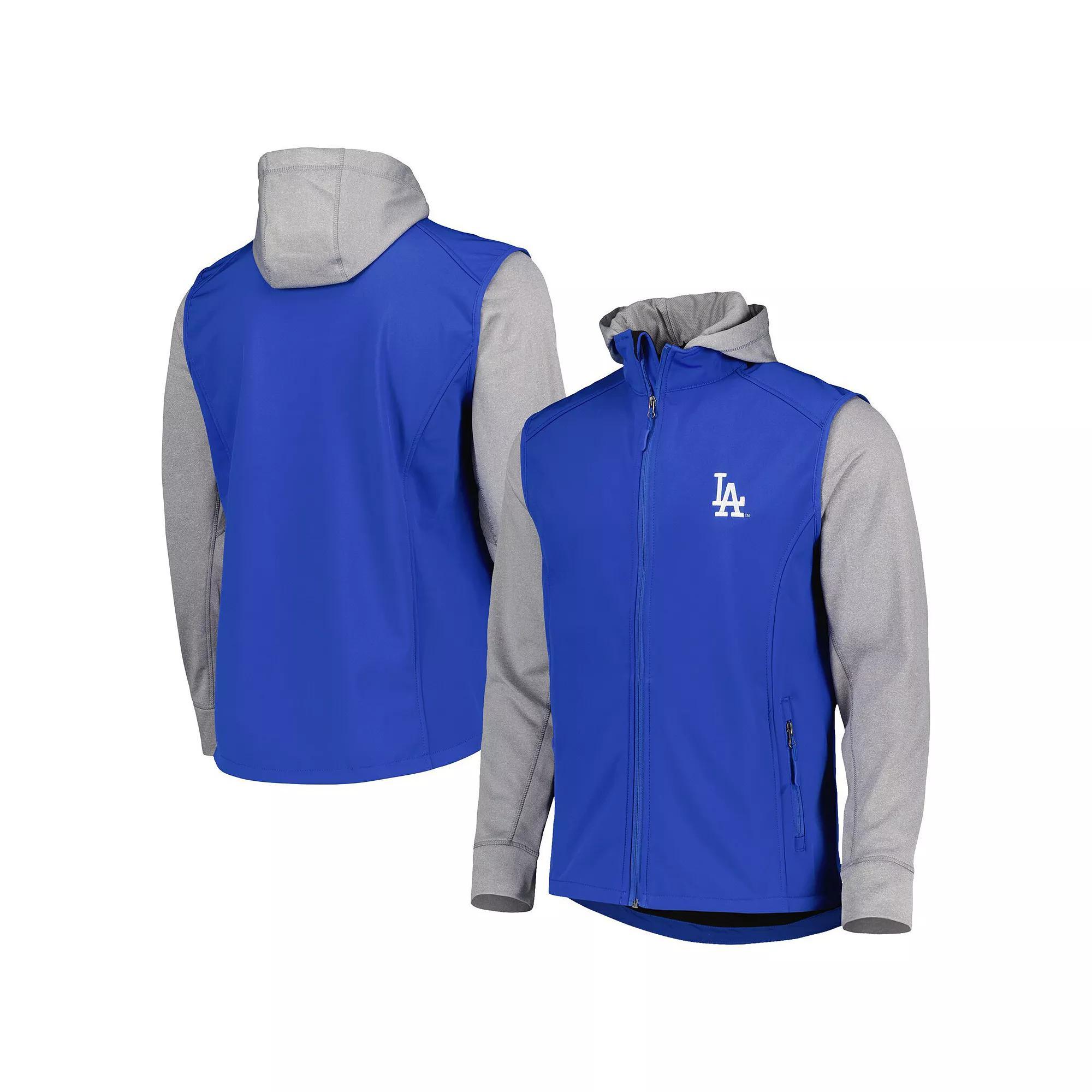 Men's Dunbrooke Royal/Heather Gray Los Angeles Dodgers Alpha Full-Zip Jacket, Size: Medium, Blue Product Image