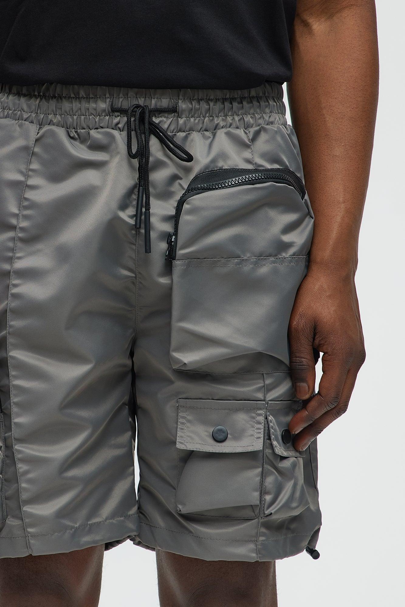 Called It Nylon Cargo Short - Grey Product Image