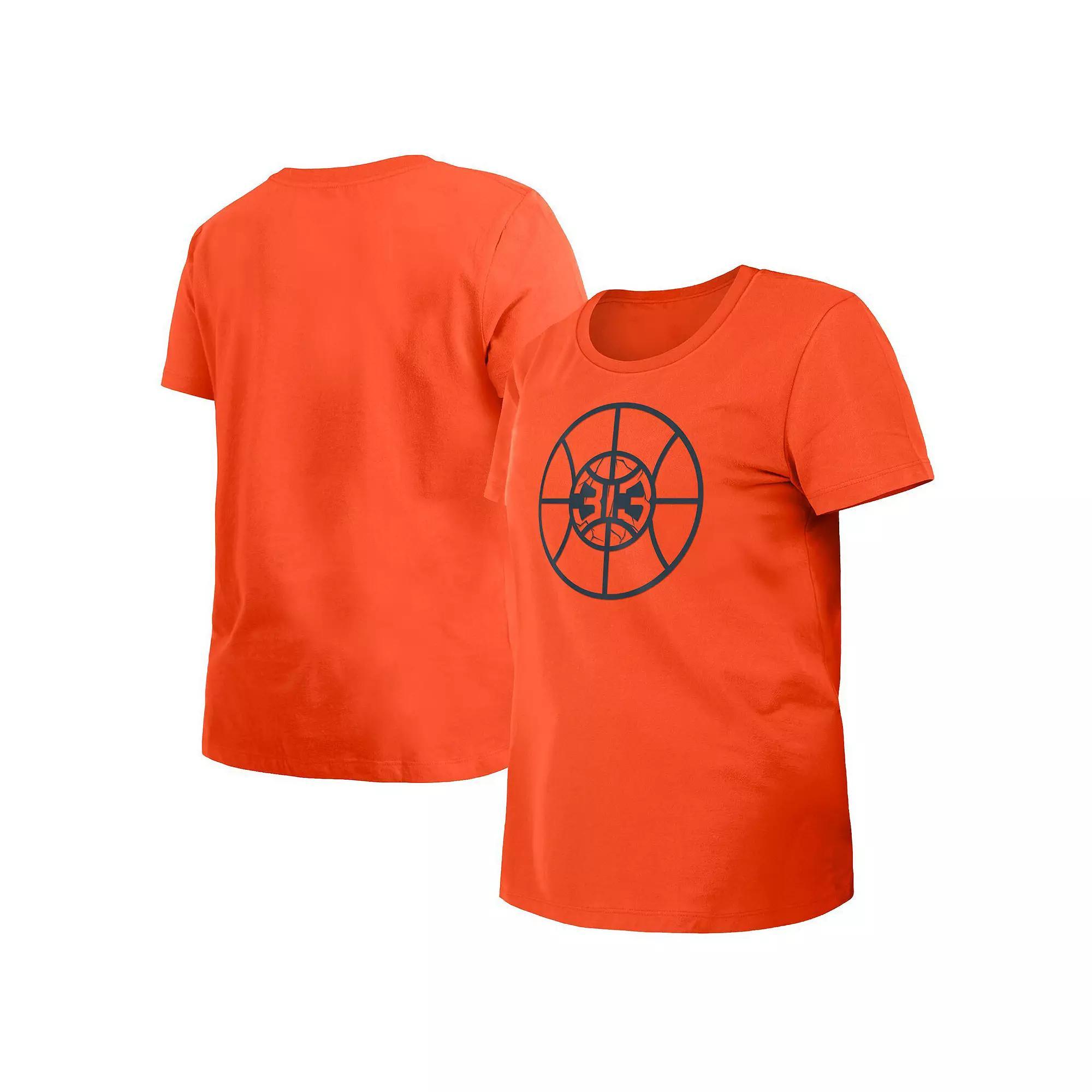 Women's New Era Orange Detroit Pistons 2023/24 City Edition T-Shirt, Size: XS, Pis Orange Product Image