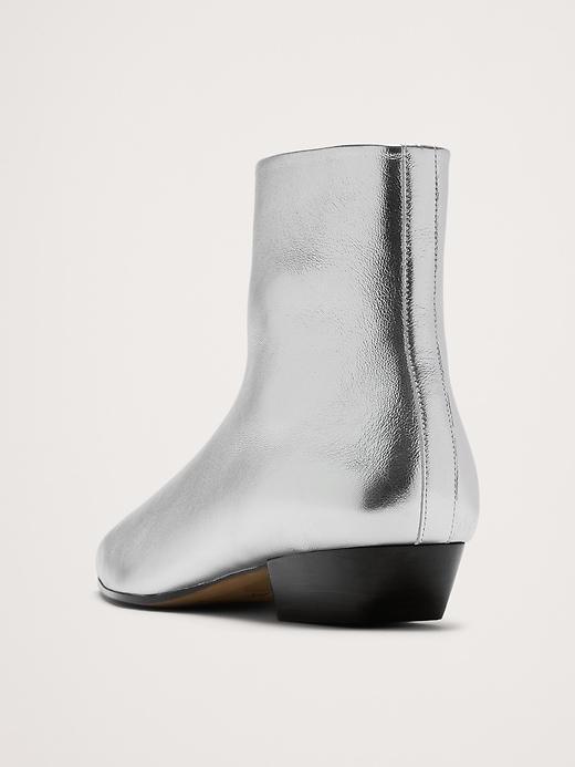 Italian Metallic-Leather Ankle Boot Product Image