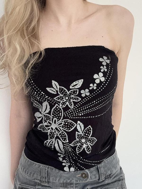 Floral Print Bandeau Top Product Image