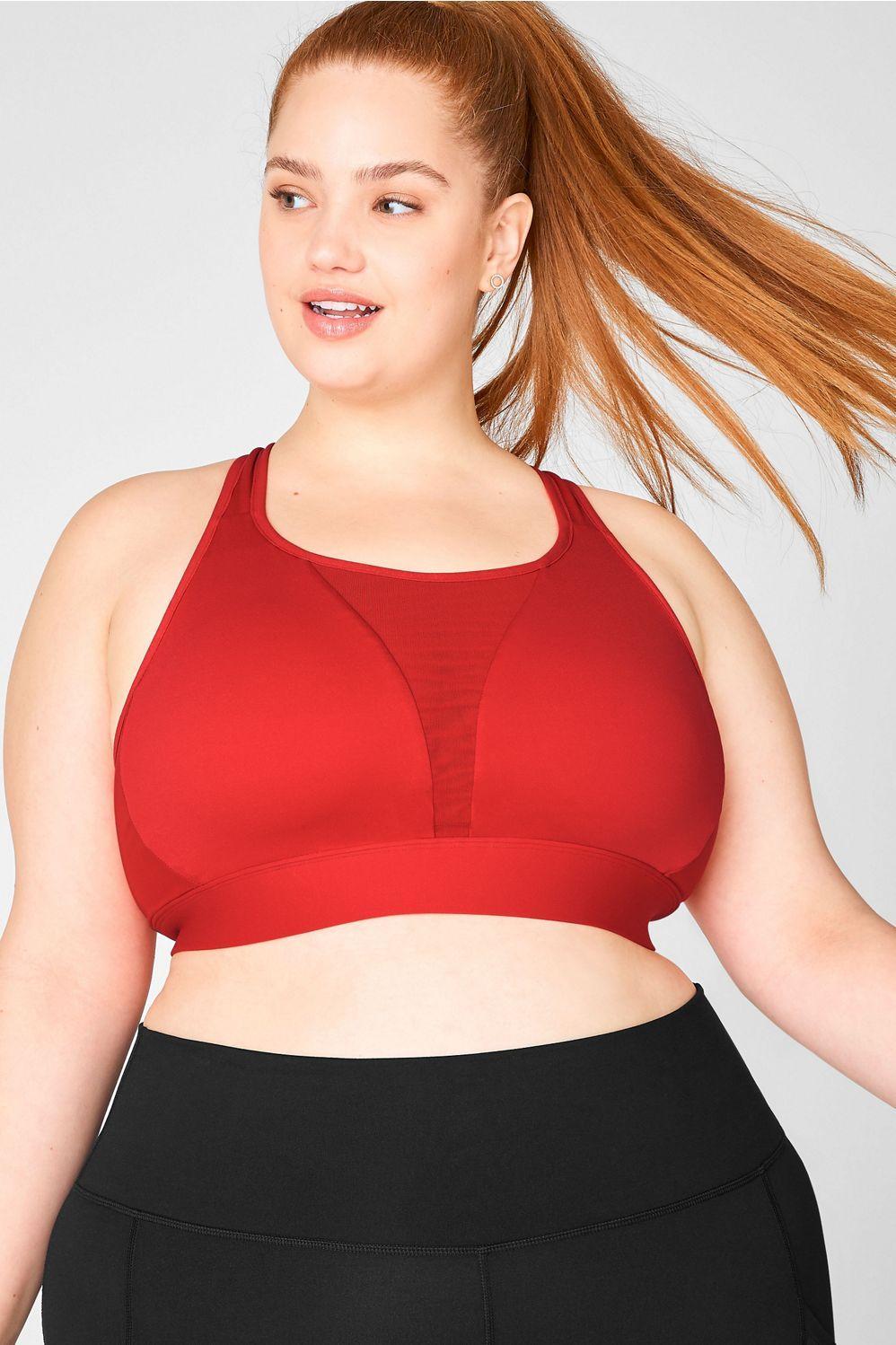 Fabletics Zoe High Impact Sports Bra IV Womens red plus Size 4X Product Image