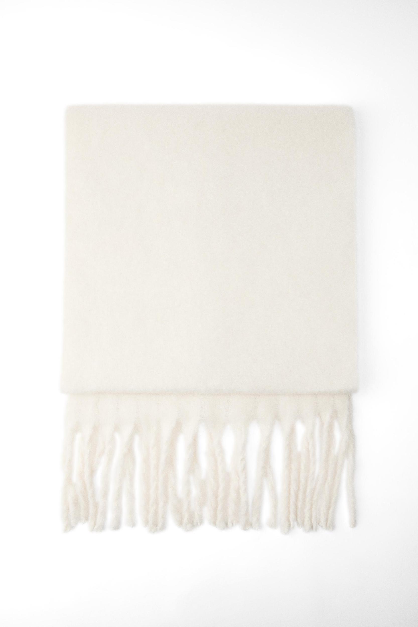 FRINGED WIDE SCARF Product Image