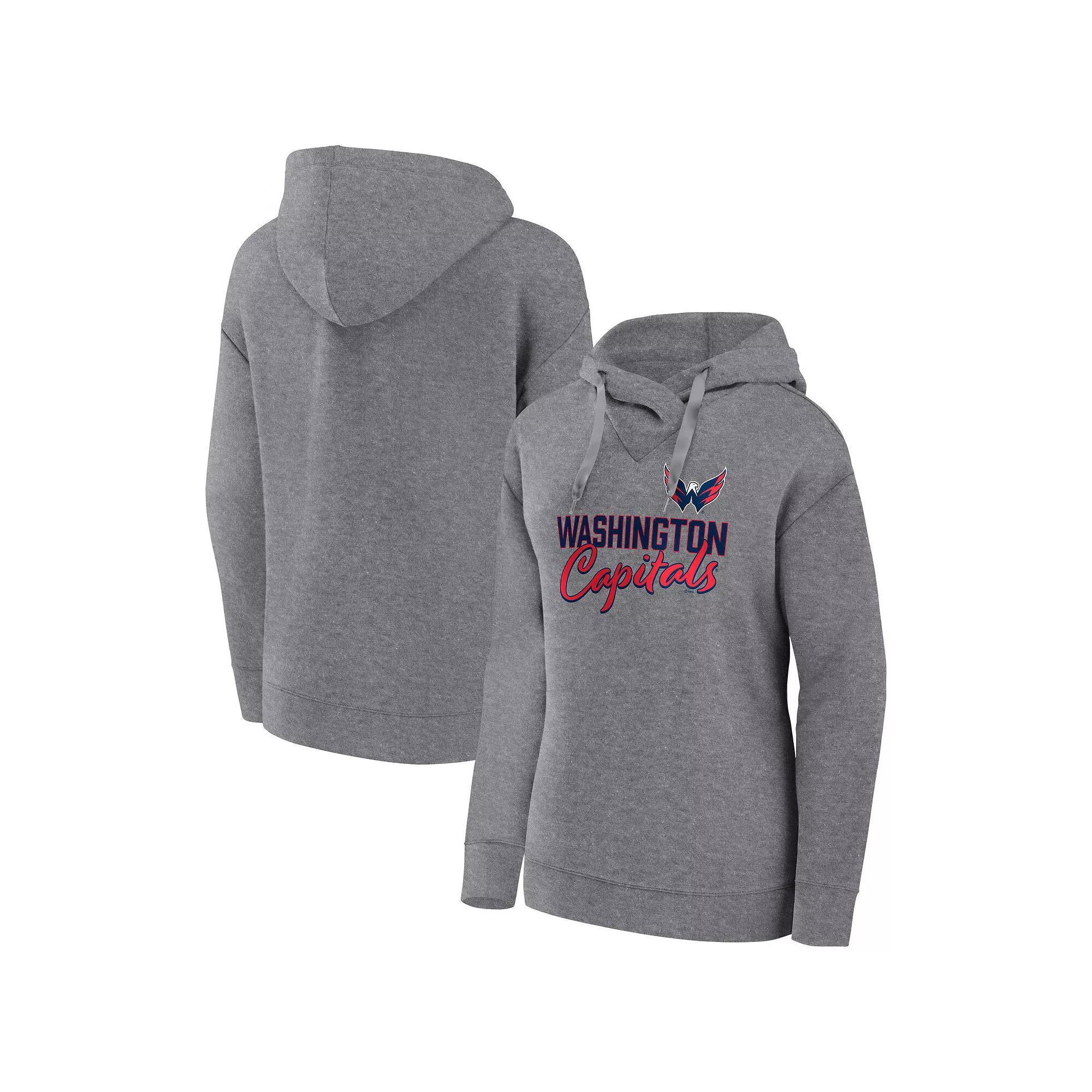 Women's Fanatics Branded Heather Gray Tampa Bay Lightning Script Favorite Pullover Hoodie, Size: Small, Lgh Grey Product Image