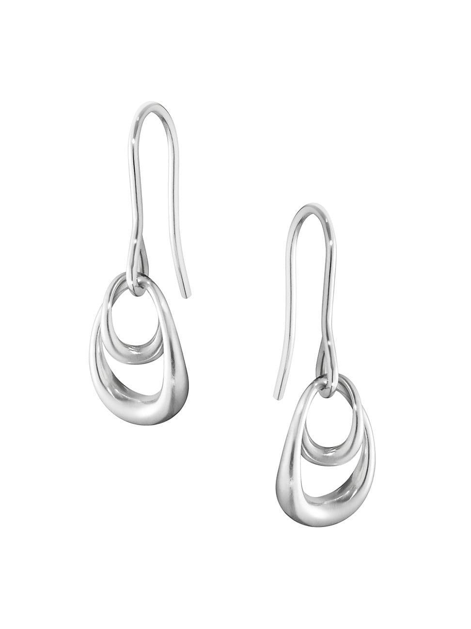 Georg Jensen Sterling Silver Offspring Drop Earrings Product Image