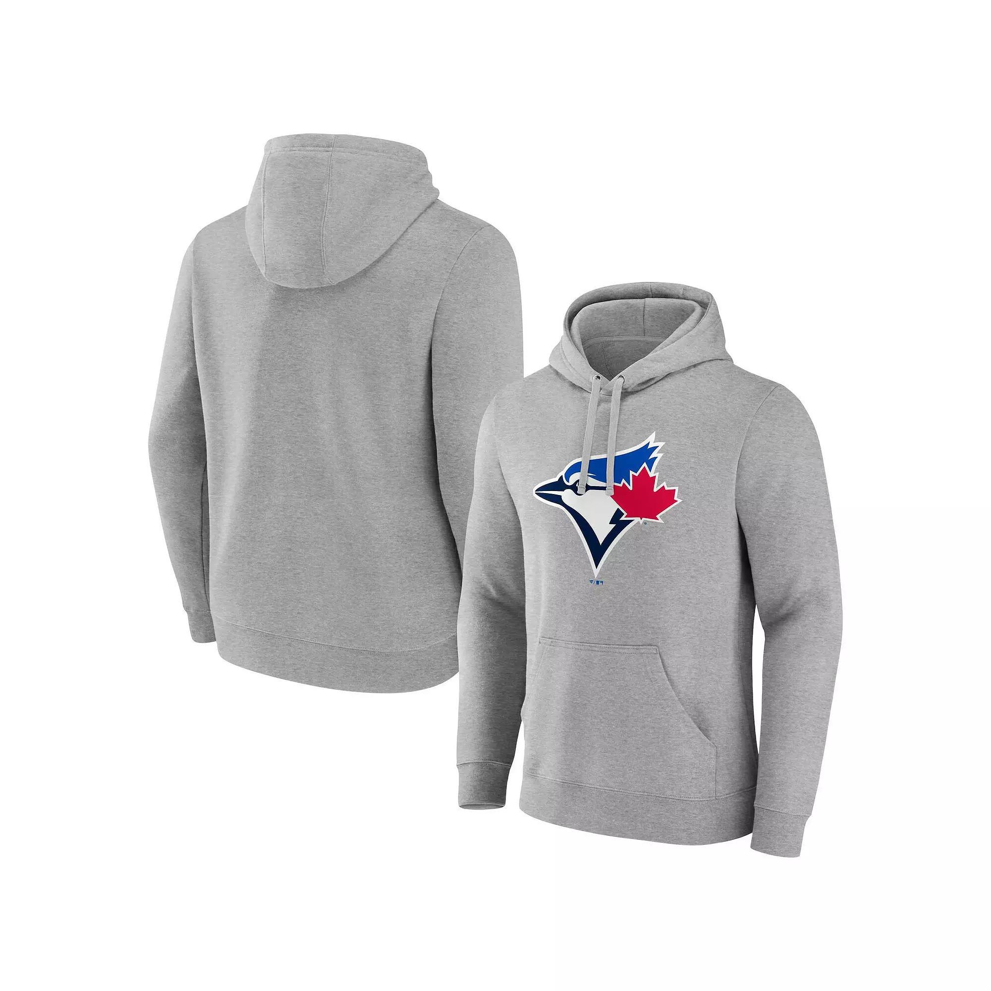 Men's Fanatics Branded  Heather Gray Toronto Blue Jays Official Logo Pullover Hoodie, Size: 2XL, Jay Grey Product Image