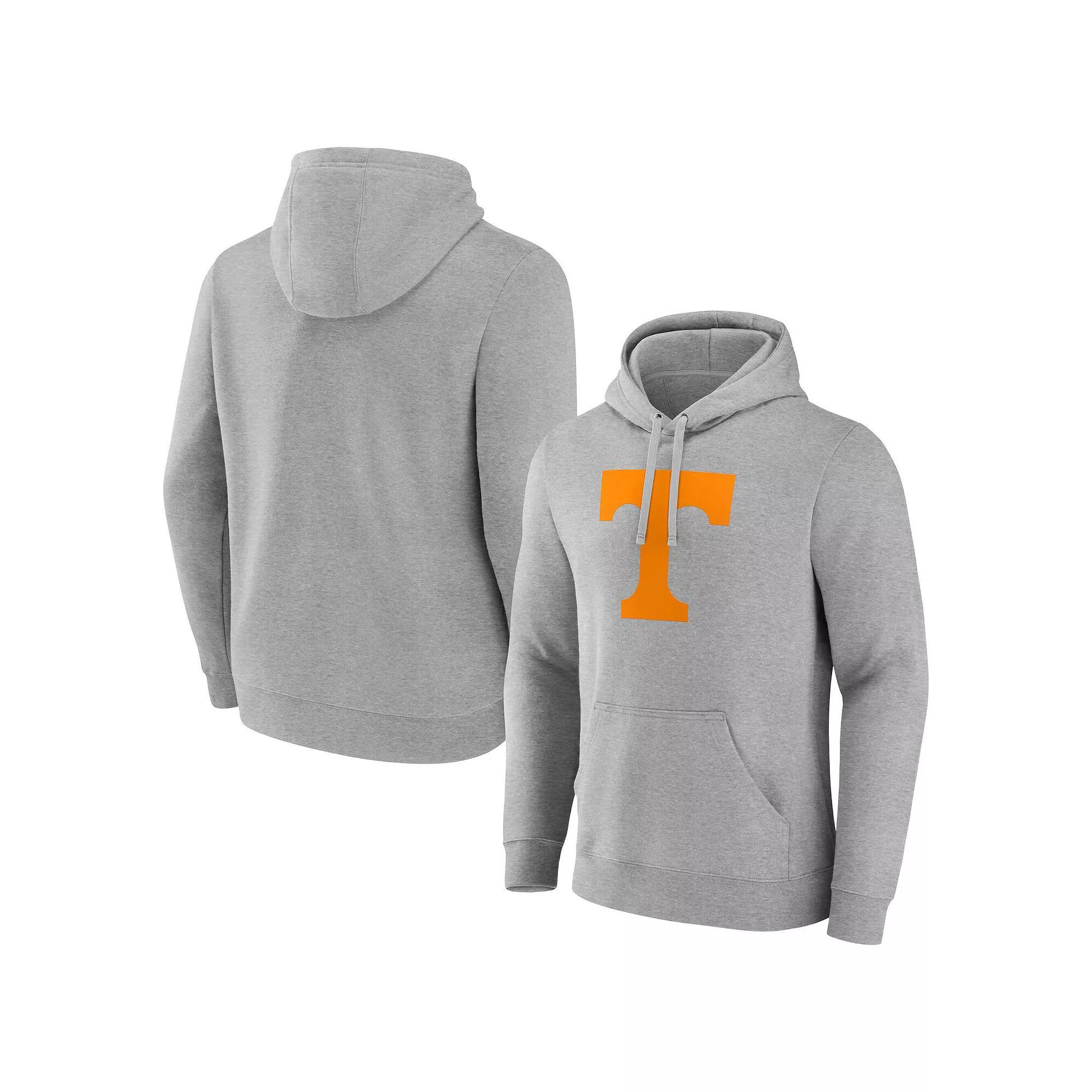 Men's Fanatics  Gray Tennessee Volunteers Primary Logo Pullover Hoodie, Size: 3XL, Grey Product Image