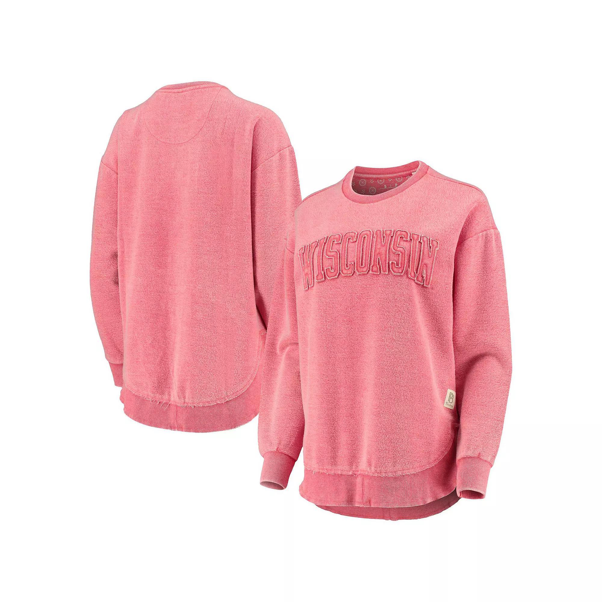 Women's Pressbox Red Wisconsin Badgers Ponchoville Pullover Sweatshirt,  Product Image