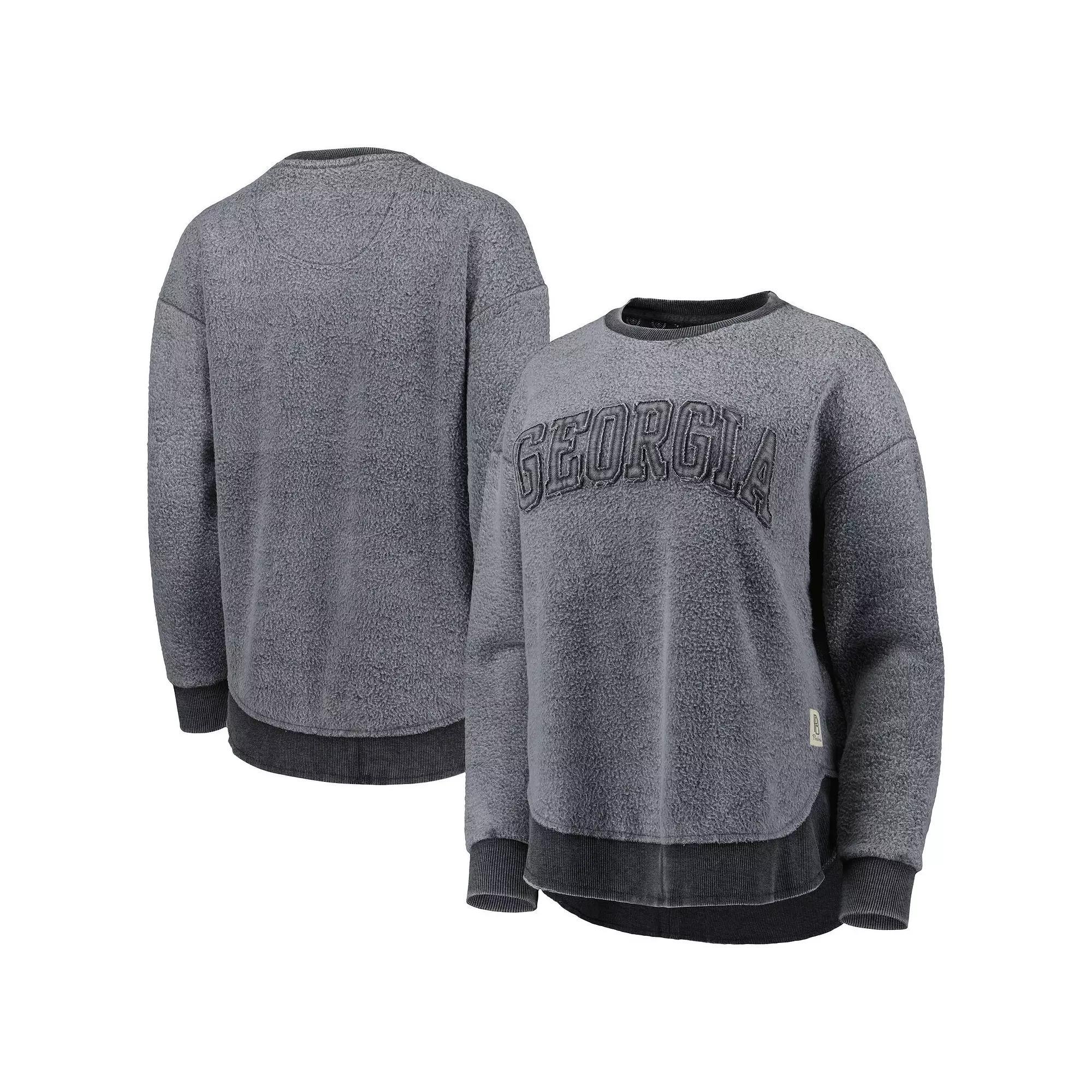 Women's Pressbox Black Georgia Bulldogs Ponchoville Pullover Sweatshirt,  Product Image