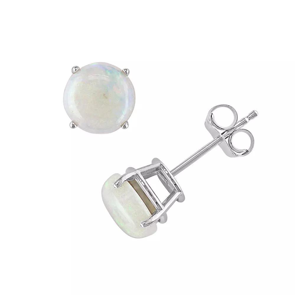 Stella Grace 10k White Gold Opal Stud Earrings, Women's Product Image