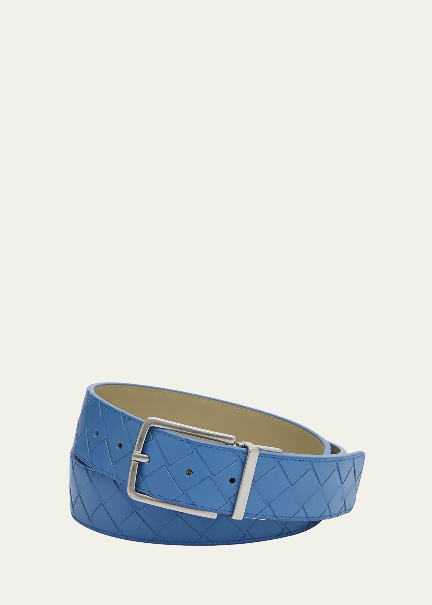 Mens Reversible Intrecciato Leather Belt Product Image