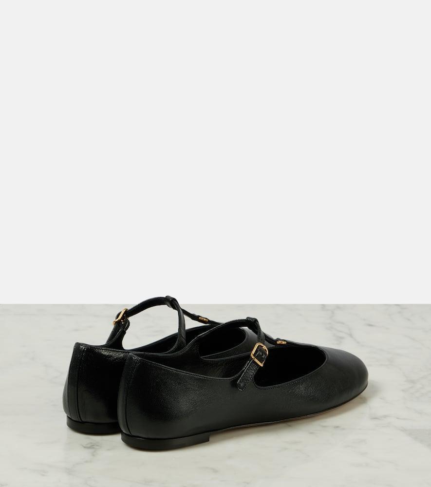 CHLOÉ Marcie Embellished Leather Ballet Flats In Black Product Image