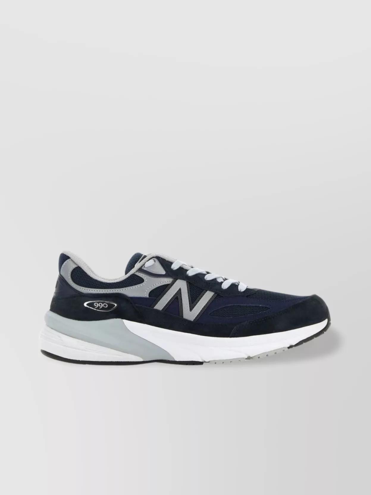 NEW BALANCE Printed Suede Mesh Sneakers With Cushioned Sole In White Product Image