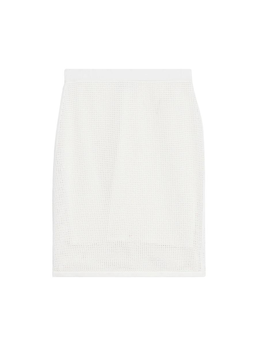 Womens Compact Crepe Pointelle Knit Skirt Product Image