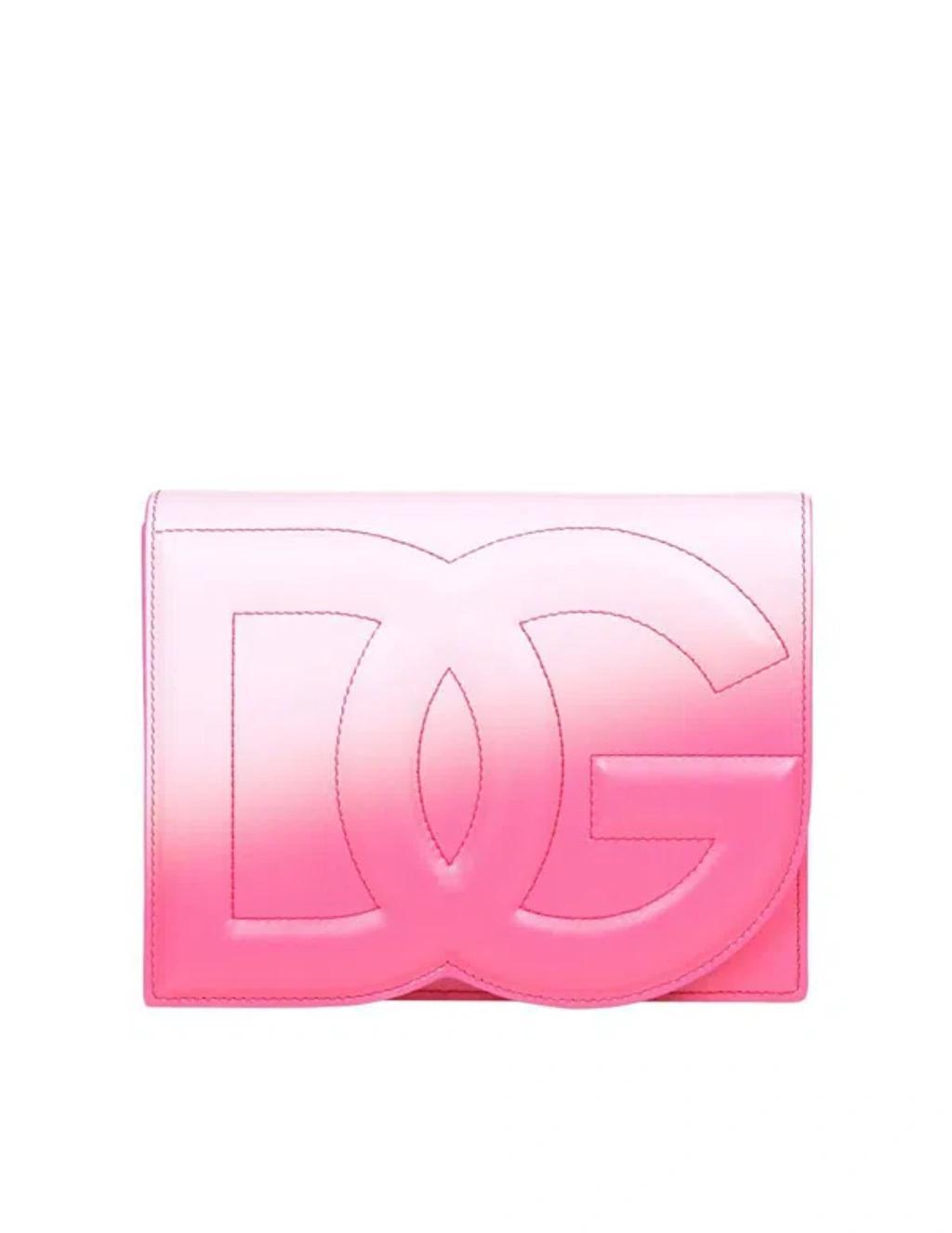 DOLCE & GABBANA Crossbody Bag In Leather With Logo Color Pink Degrade In Rosado Product Image