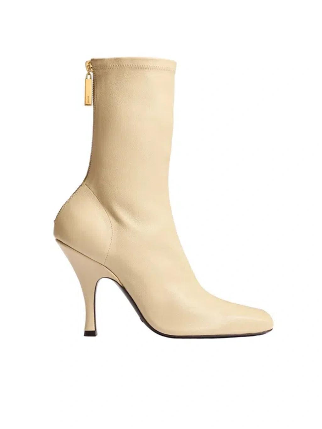 Eva Mid Calf Boot in Sand Nappa Leather Product Image