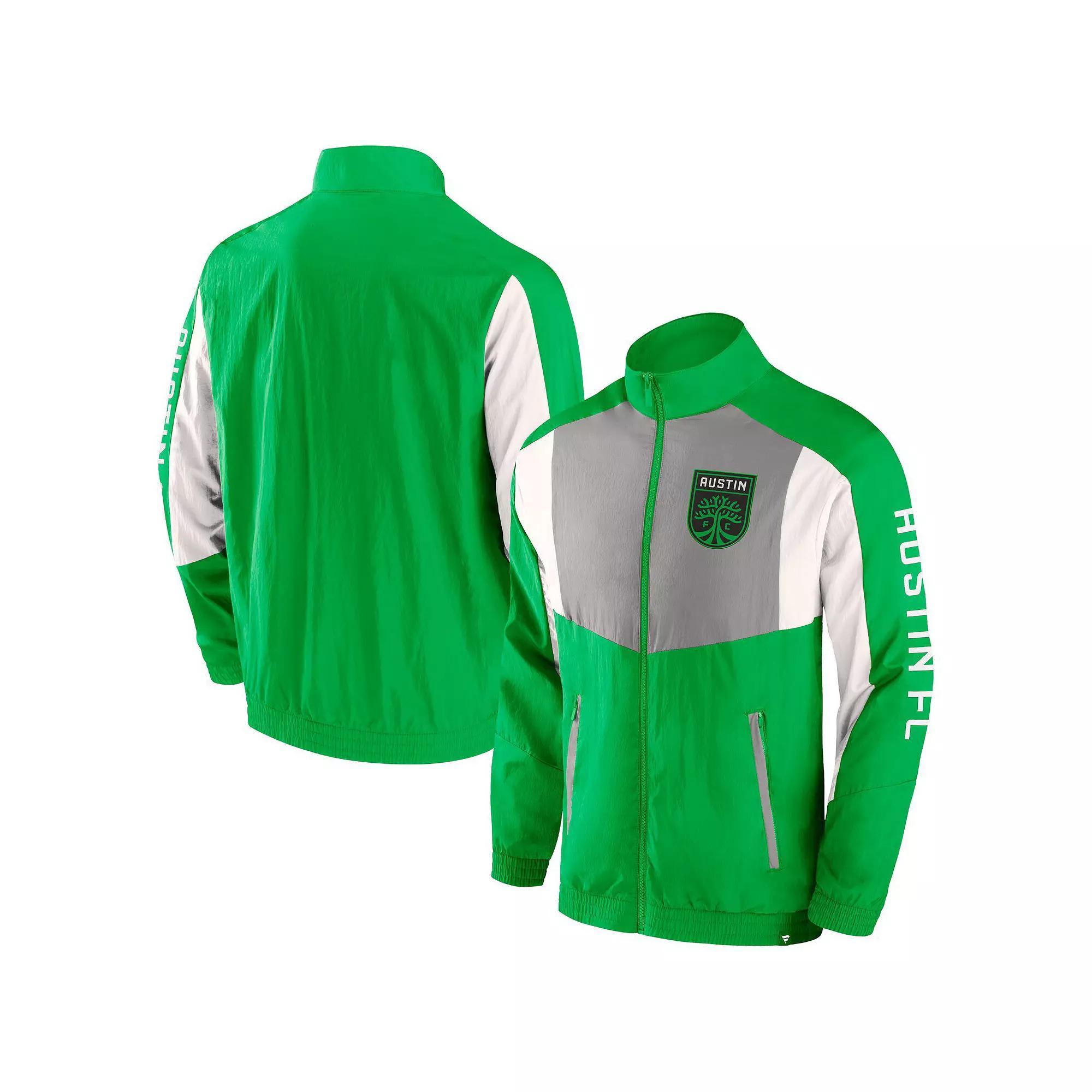 Men's Fanatics Branded  Black Austin FC Net Goal Raglan Full-Zip Track Jacket, Size: XL, Afc Black Product Image