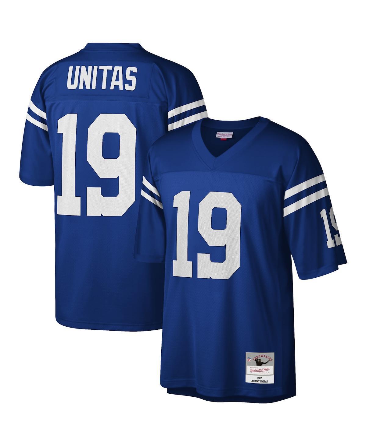 Mens Mitchell & Ness Johnny Unitas Royal Baltimore Colts Legacy Replica Jersey Product Image