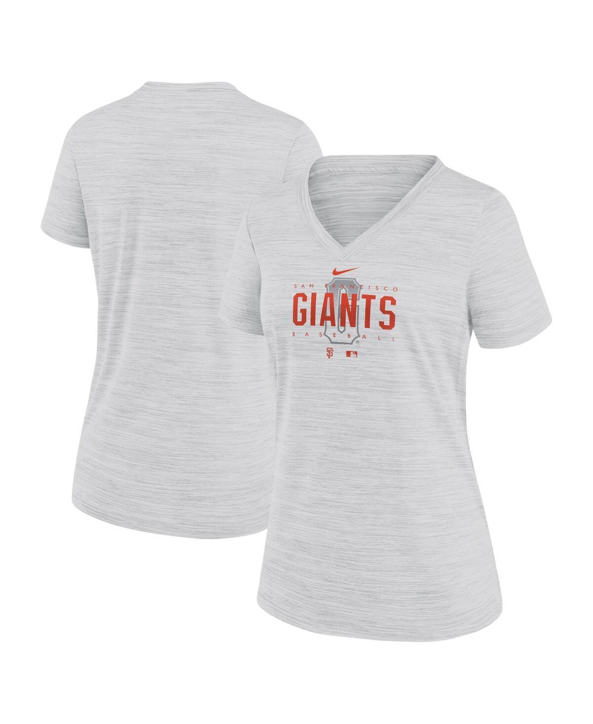 Womens Nike San Francisco Giants City Connect Velocity Practice Performance V-Neck T-Shirt Product Image