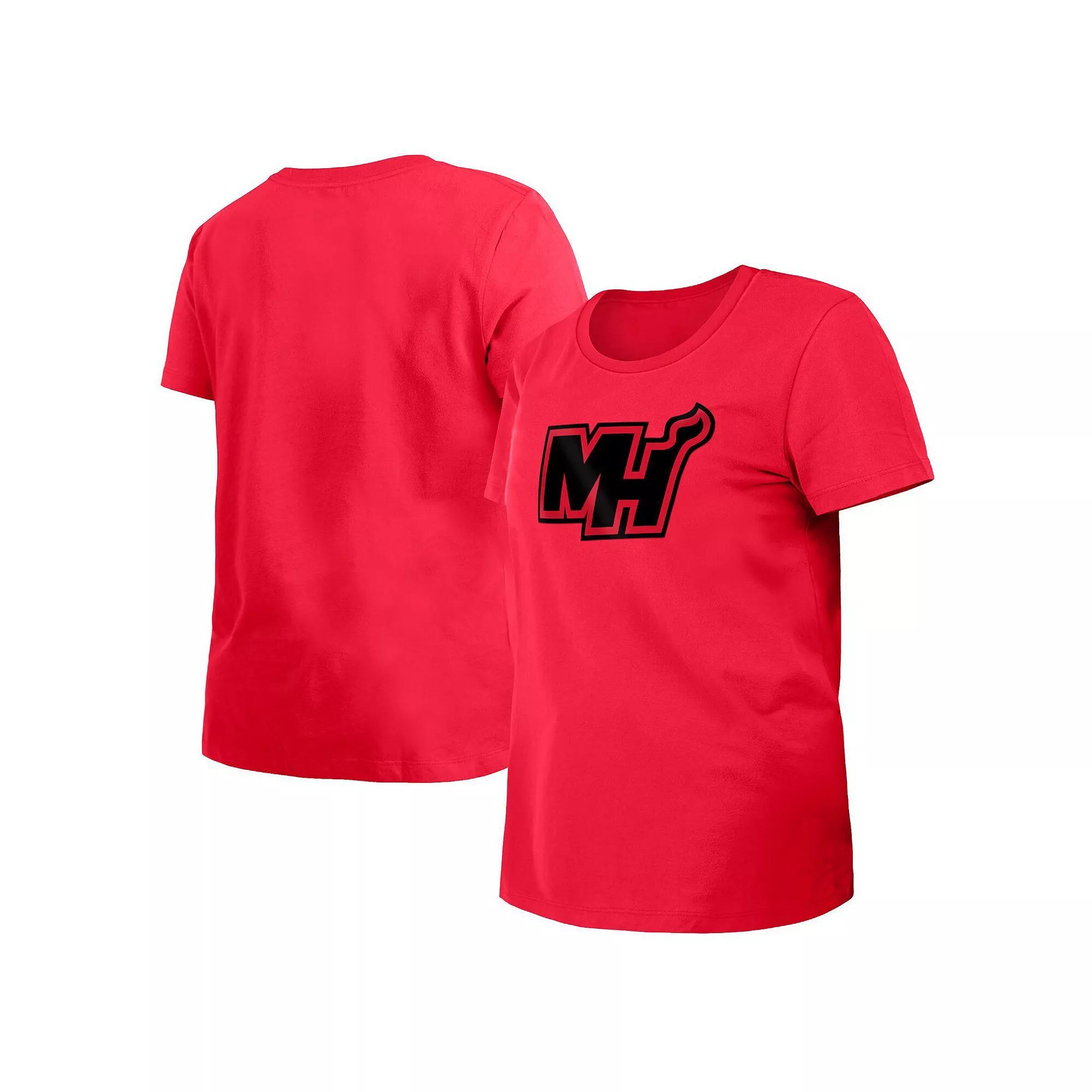 Women's New Era Red Miami Heat 2023/24 City Edition T-Shirt, Size: Medium Product Image