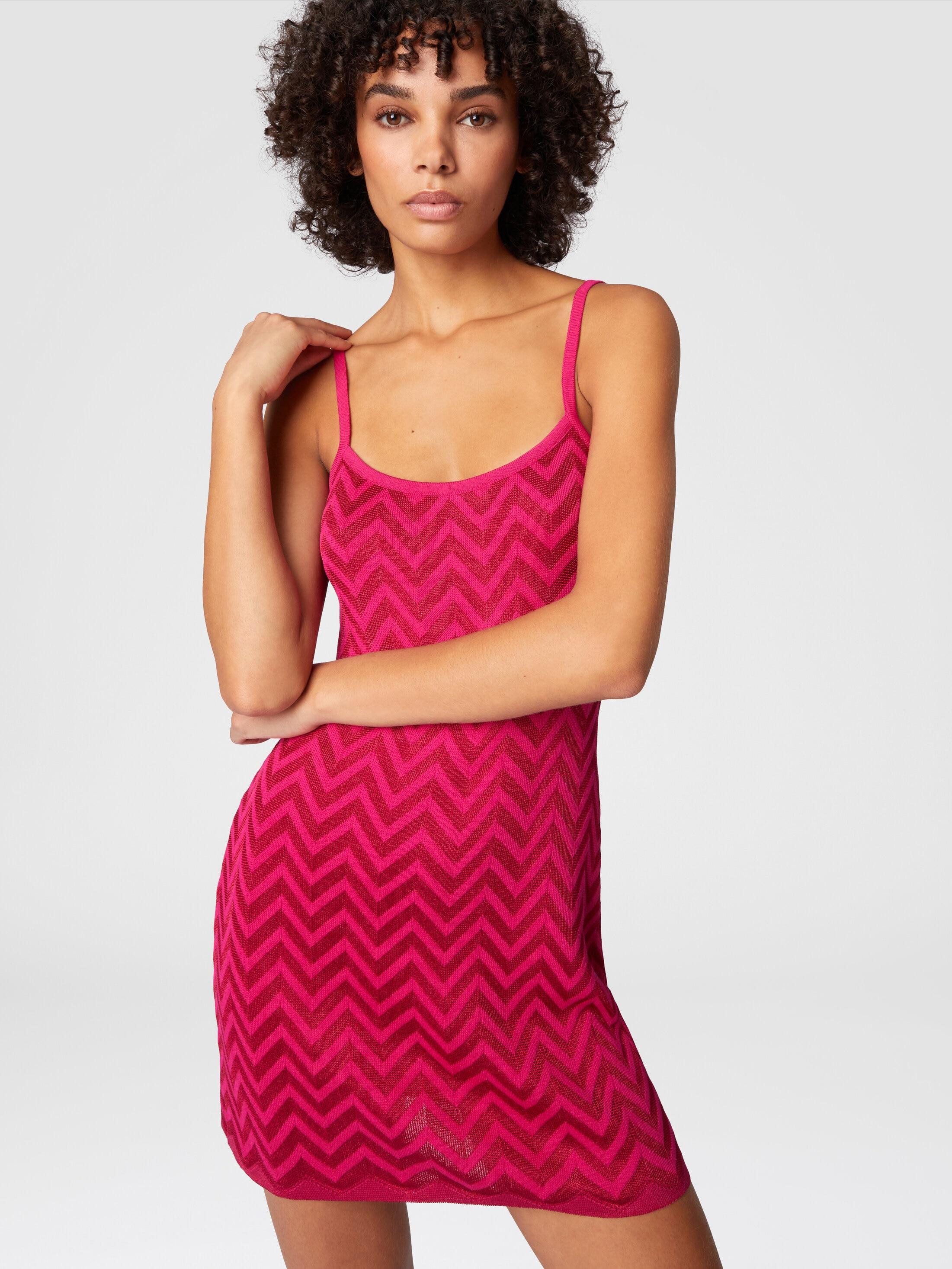 Tonal chevron sleeveless mini-dress Product Image