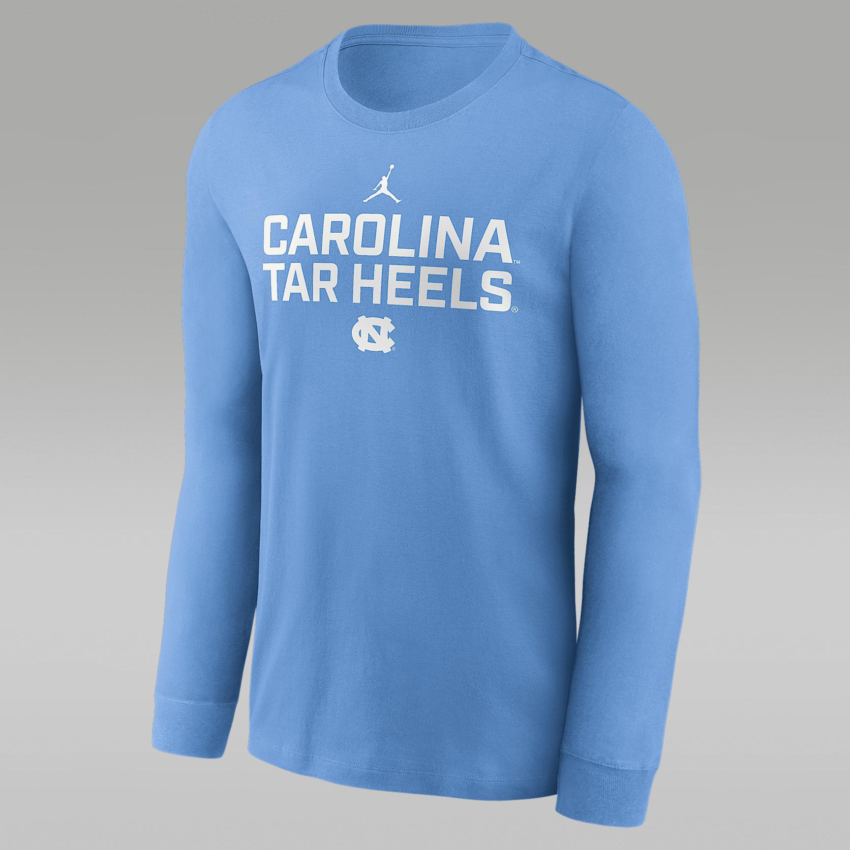 Men's North Carolina Sideline Jordan Brand Dri-FIT College Long-Sleeve T-Shirt Product Image