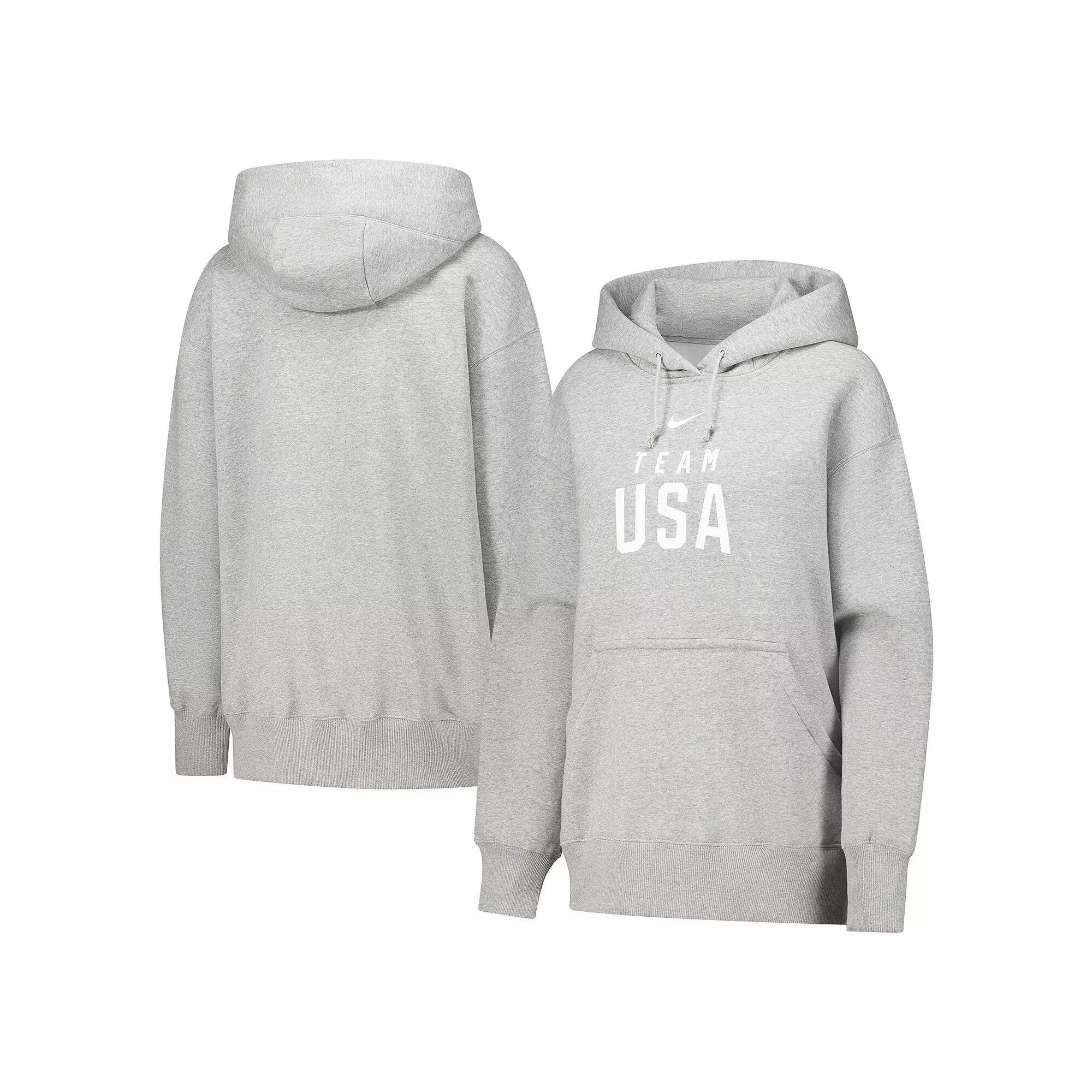 Women's Nike Gray Team USA Phoenix Fleece Pullover Hoodie,  Product Image