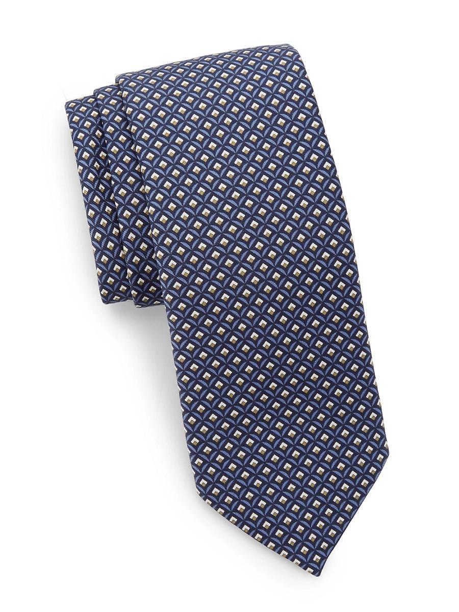 Mens Printed Geometric Silk Tie Product Image